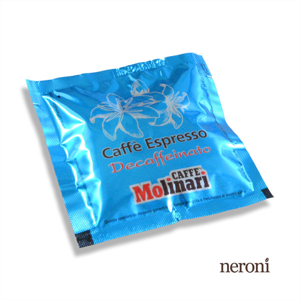 Molinari Decaffeinato Espresso, (entkoffeiniert) Doppelpack-Set mit 2 x 18 E.S.E Pads