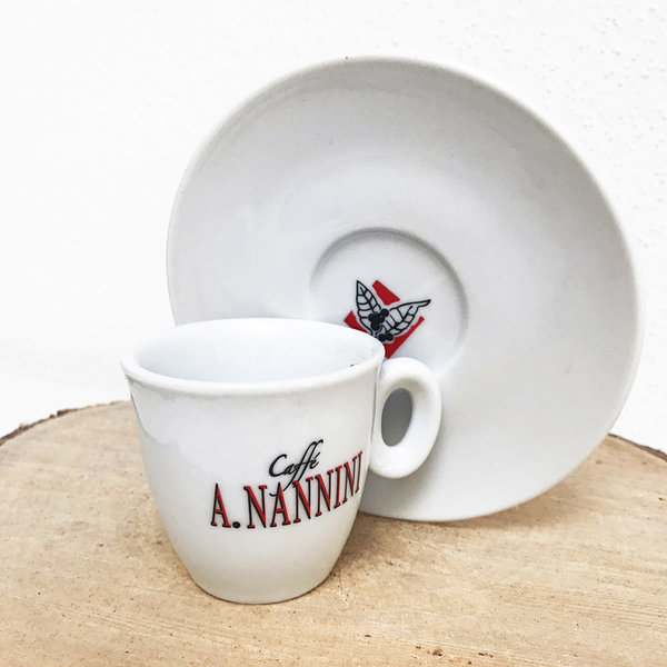 A. Nannini Espresso-Tasse, Set mit 2 Tassen und Untertellern